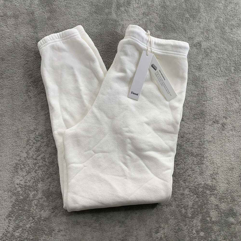 Elwood Core Sweatpants Men's Size Small Vintage White French Terry Cuffed Unisex